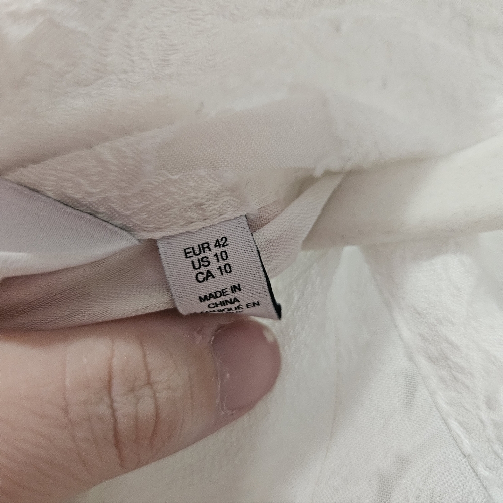 & Other Stories White Jacquard Dress 10 - Picture 9 of 9